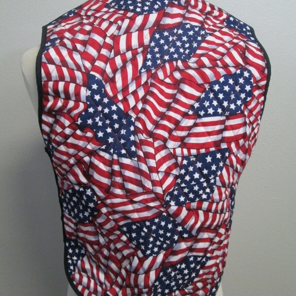 Techniche International USA Flag Patriotic Evaporative Cooling Sport Vest S - Picture 7 of 10